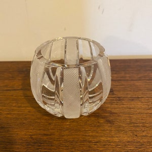 Vintage Hand Made Ceska Crystal Votive Candle Holder - Small