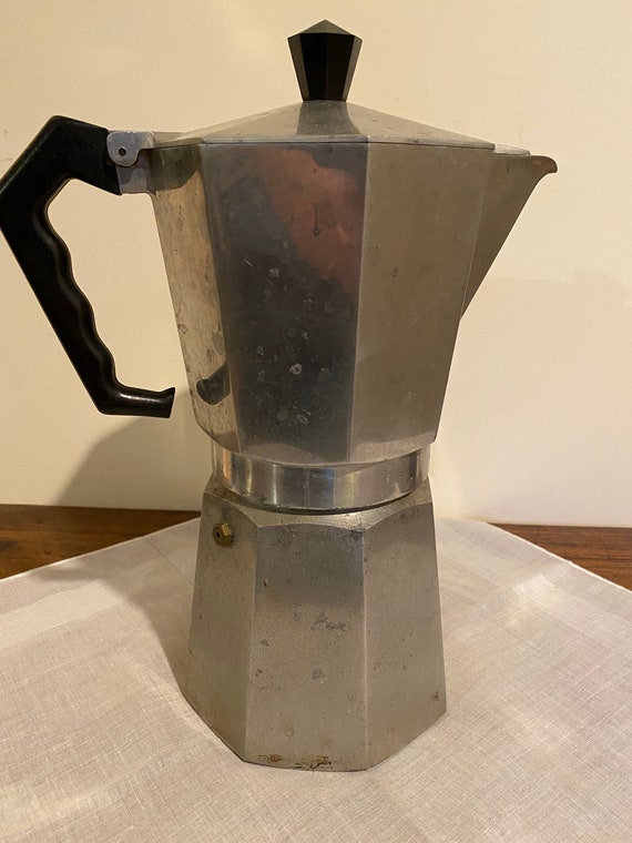 Vintage Large Stovetop Espresso Maker Made in Italy Rare 12 Cup