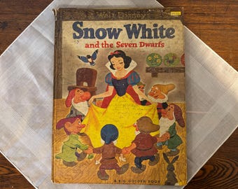 Walt Disneys Snow White and Seven Dwarfs 1952 Big Golden Book Hardcover ...