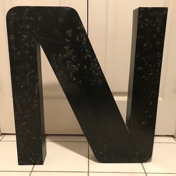 Chiffres Et Lettres En Métal Galvanisé - Lettre & - Hauteur 8 Cm