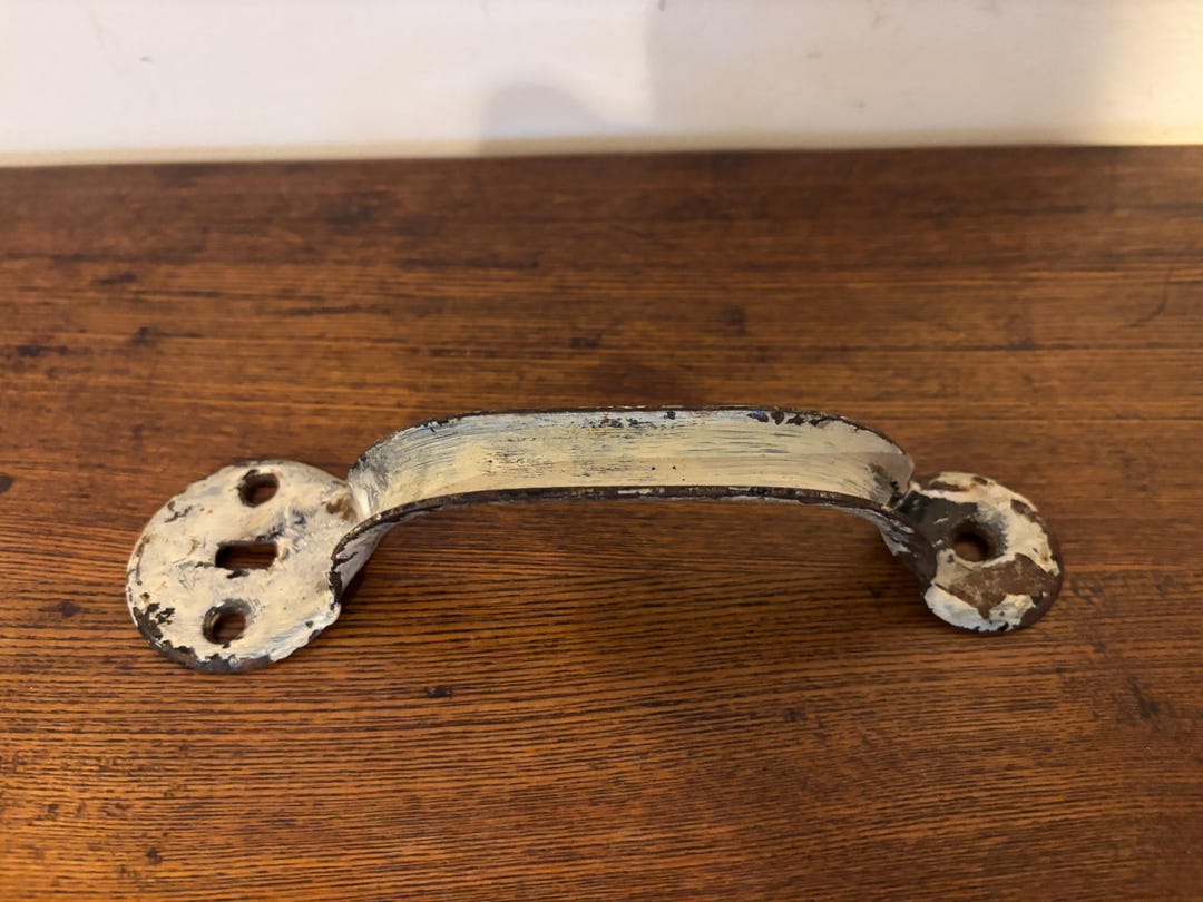 Vintage Distressed Metal Door Handle / Pull – Rustic Chippy Paint ...