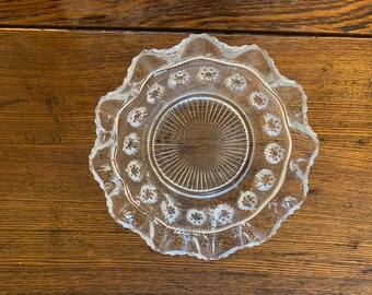 Vintage Pressglas Candy Dish - Sternmuster