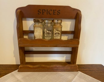 Vintage Wood Spice Rack - Elige el tuyo