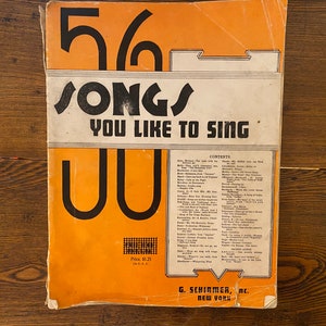 56 Songs You Like to Sing - 1937 - Sheet music
