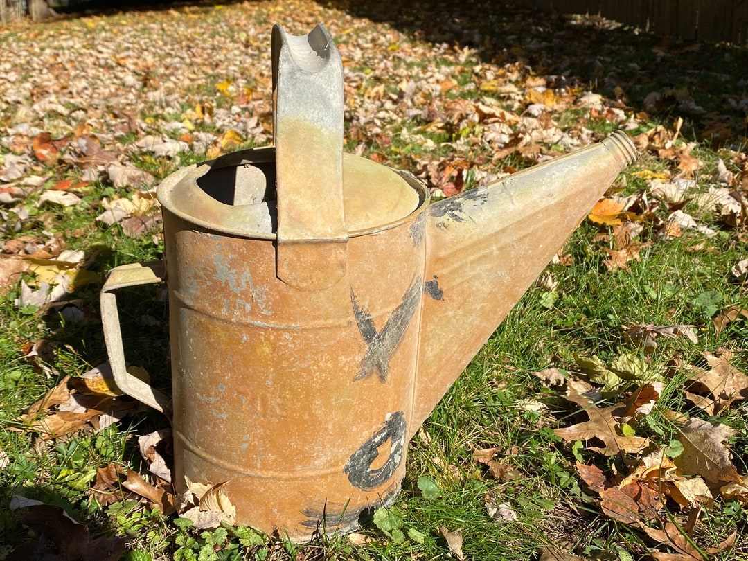 Vintage Galvanized Metal Dover Watering Can Etsy
