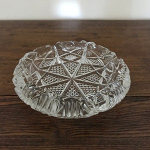 Vintage Pressed Glass Ashtray