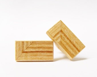 exclusive wooden cuff links for gentlemen, unique jewelry for men, limited accessories for bridegroom - mahoshiva k 2018-04