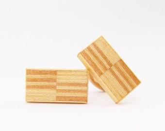 exclusive wooden cuff links for gentlemen, unique jewelry for men, limited accessories for bridegroom - mahoshiva k 2017-28