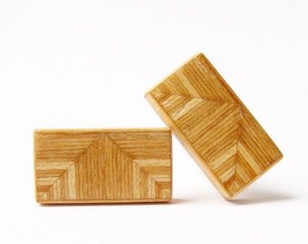 exclusive wooden cuff links for gentlemen, unique jewelry for men, limited accessories for bridegroom - mahoshiva k 2018-21