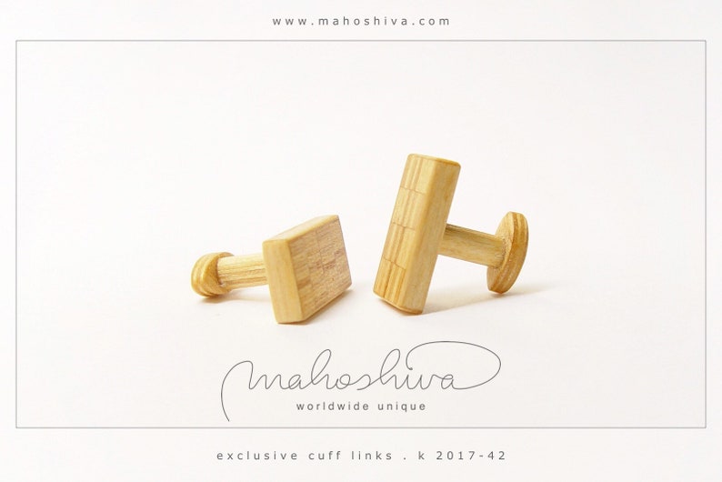 wooden cuff links wood alder maple handmade unique exclusive limited jewelry mahoshiva k 2017-42