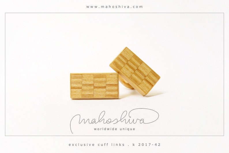 wooden cuff links wood alder maple handmade unique exclusive limited jewelry mahoshiva k 2017-42