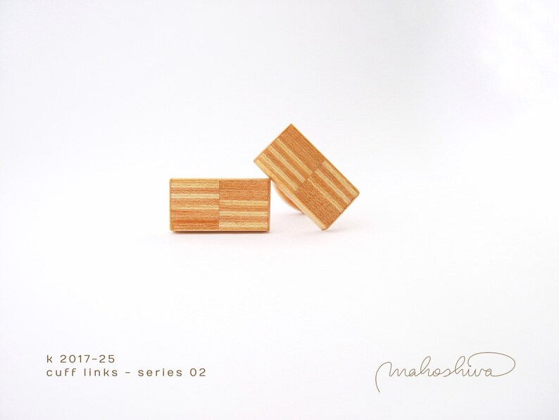 Exclusive wooden cuff links for gentlemen, unique jewelry for men, limited accessories for bridegroom shops - mahoshiva k 2017-25
