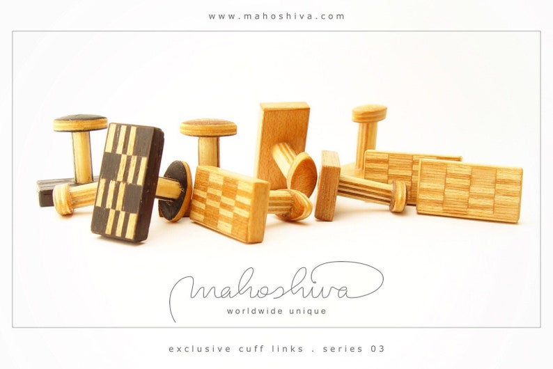 wooden cuff links wood alder maple handmade unique exclusive limited jewelry mahoshiva k 2017-42