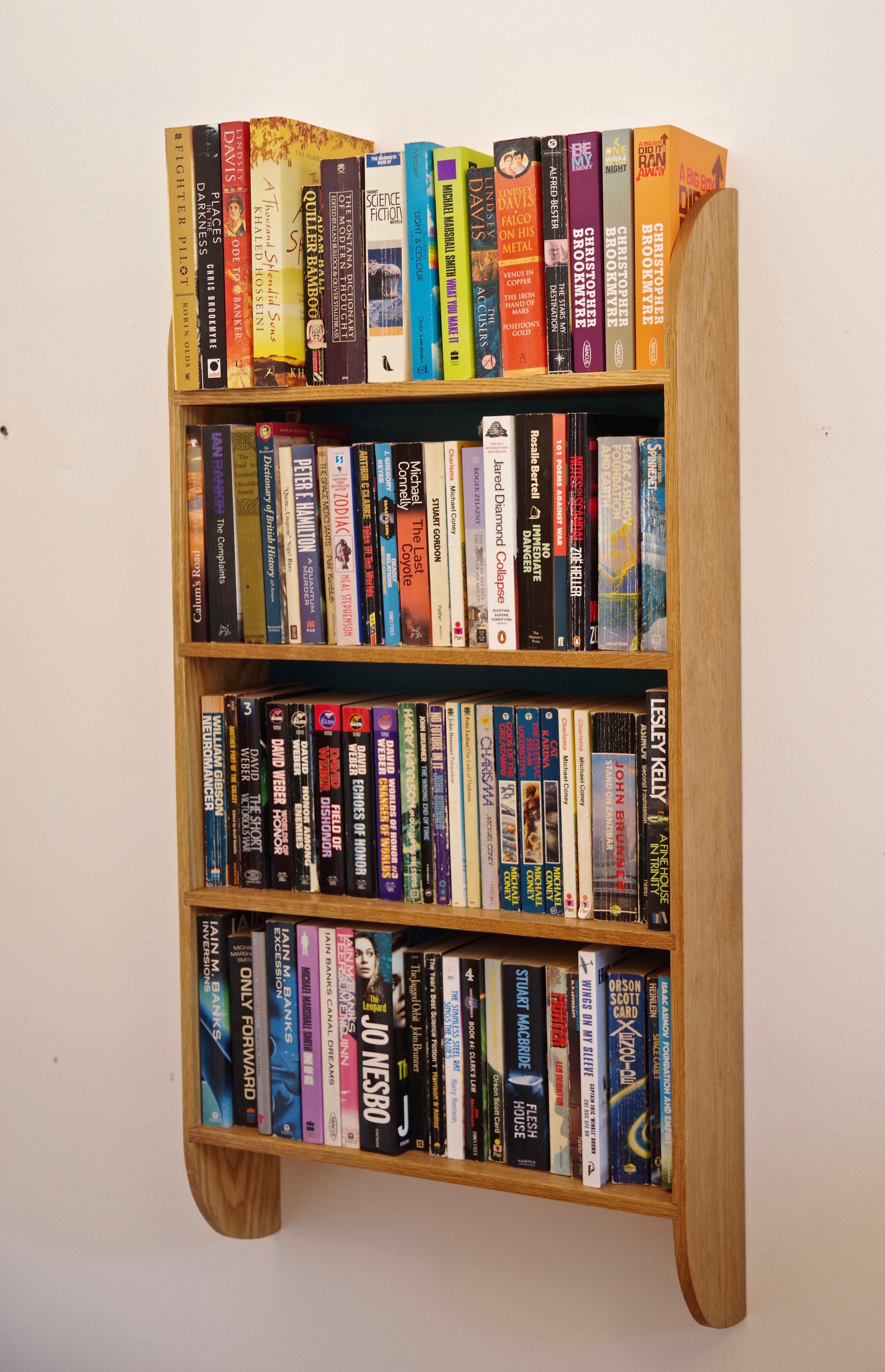 Wall Mounted Bookshelf for Paperback Books Etsy Ireland