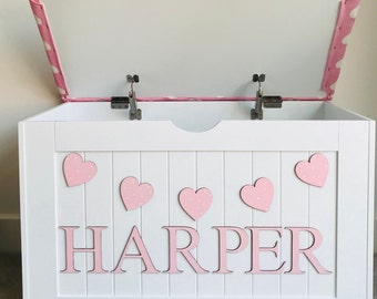 personalized toy box girl