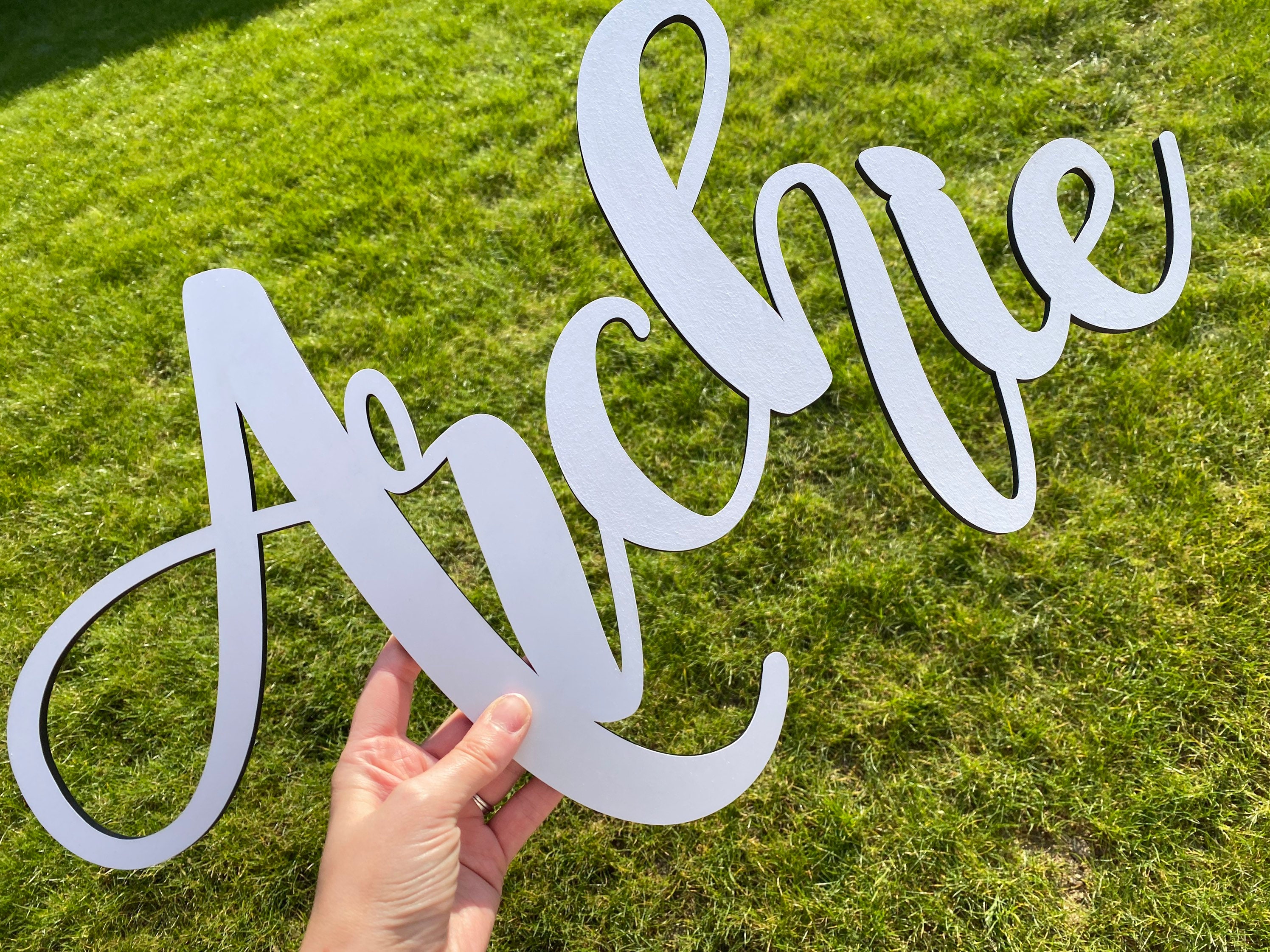 Personalised wooden lettering. Large name. Name plaque extra Etsy