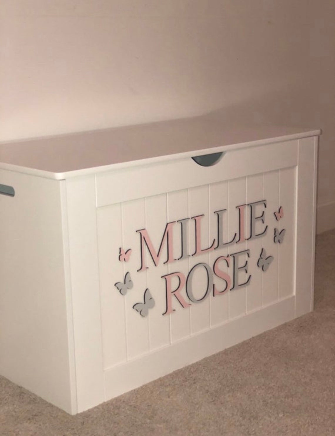 Personalised Toy Box Name & Embellishments. Pastel Name. Toy Etsy