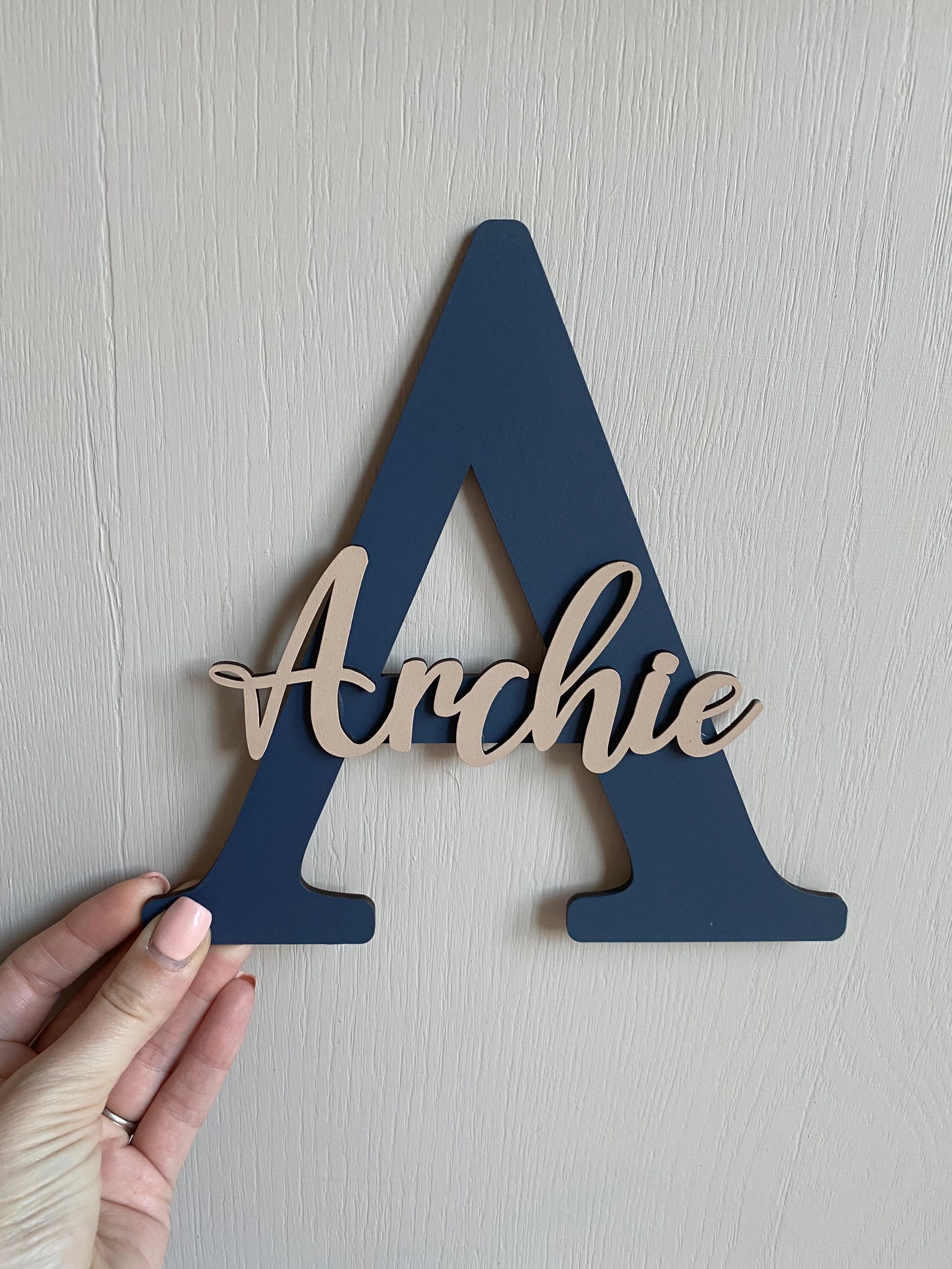 Personalised Name Door Sign. Name Sign. Wooden Letter Initial. - Etsy