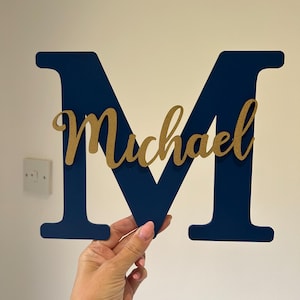 Personalisiertes Türschild mit Namen aus Holz - 20 cm