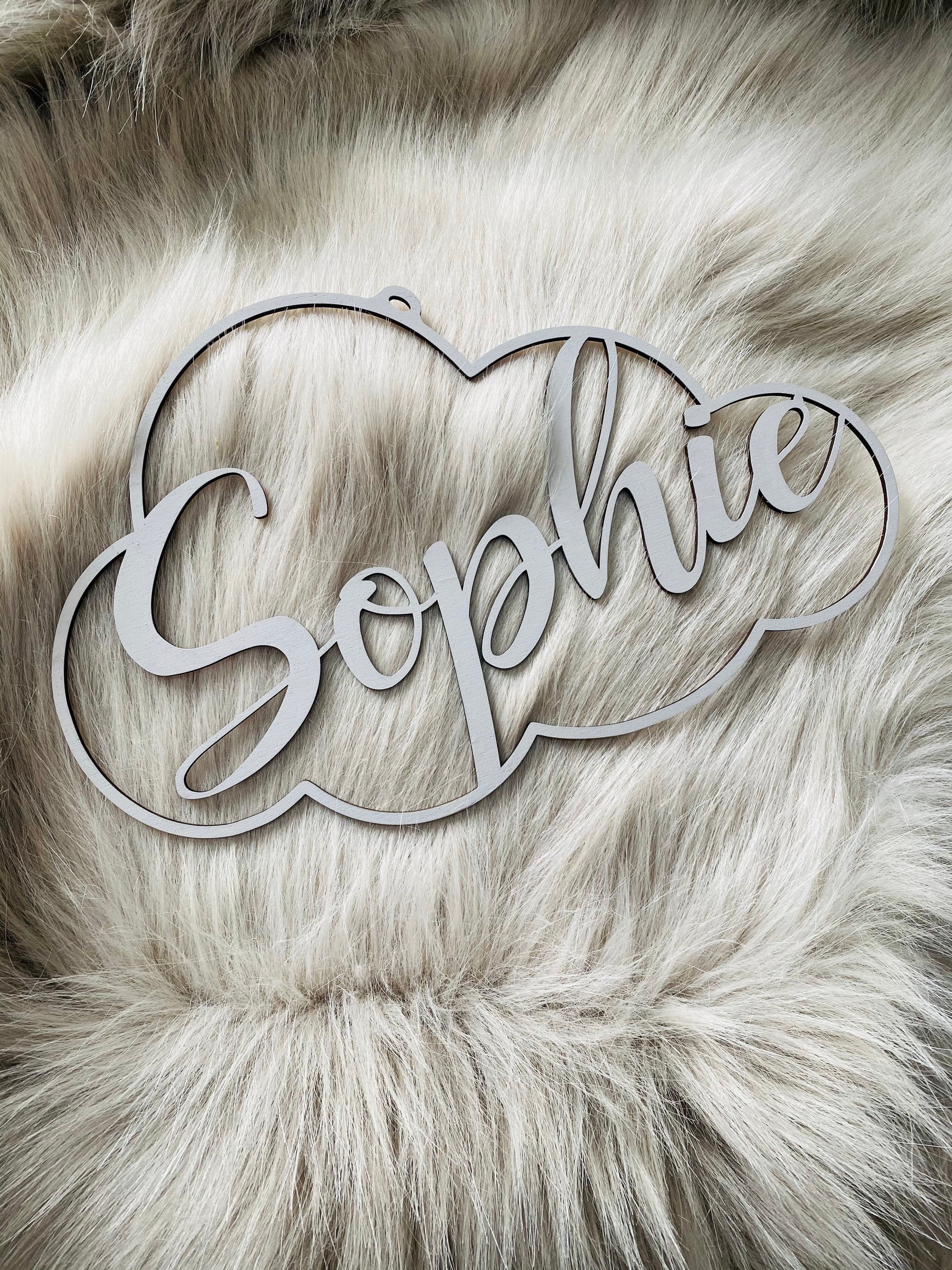 Cloud Name. Childrens Door Sign. Toy Box Name. Easter Name Etsy