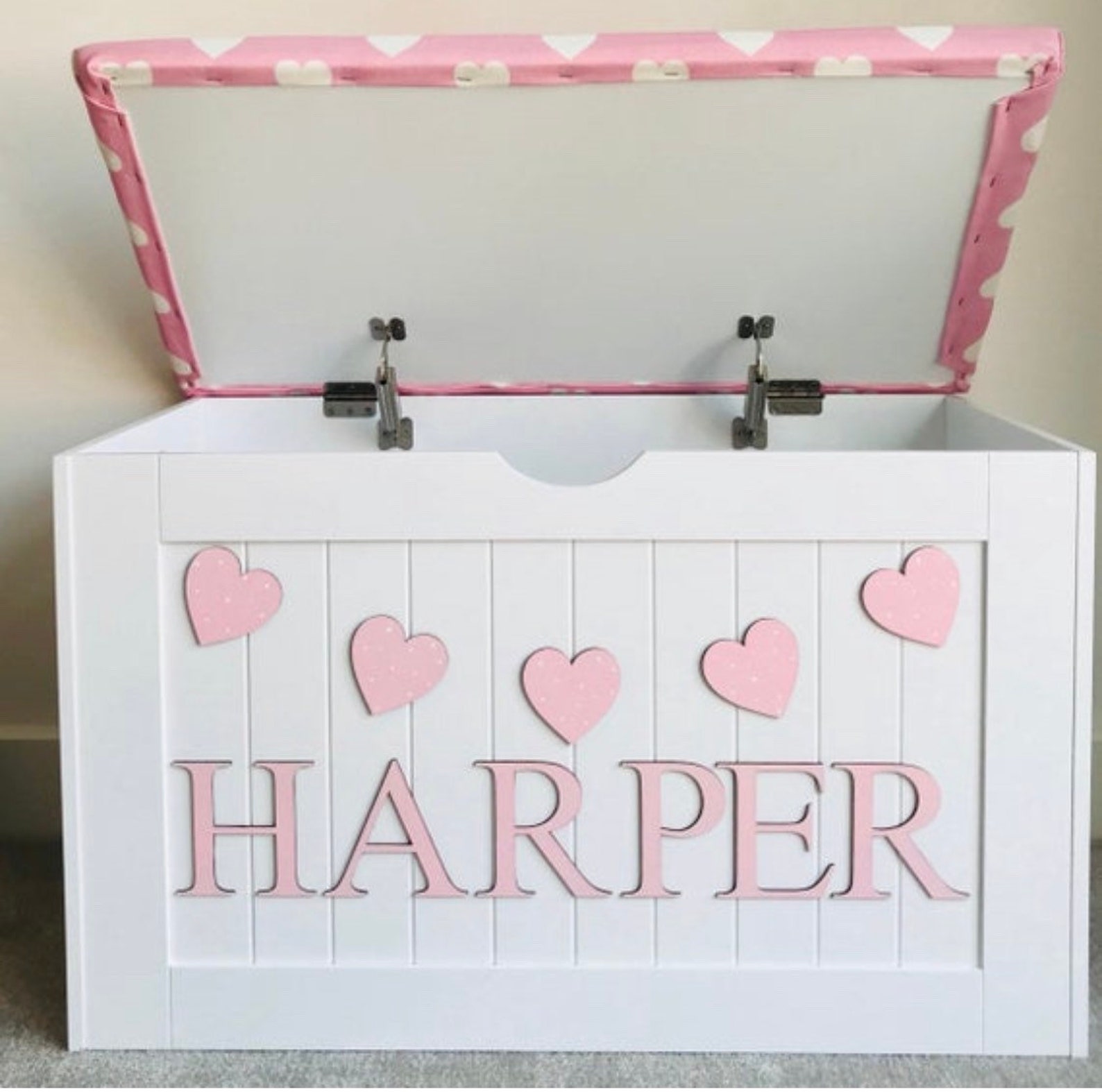 Personalised Toy Box Name & Embellishments. Pastel Name. Toy Etsy