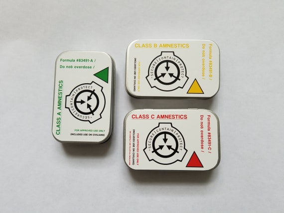 SCP Foundation Amnestics Tins Standard Size | Etsy