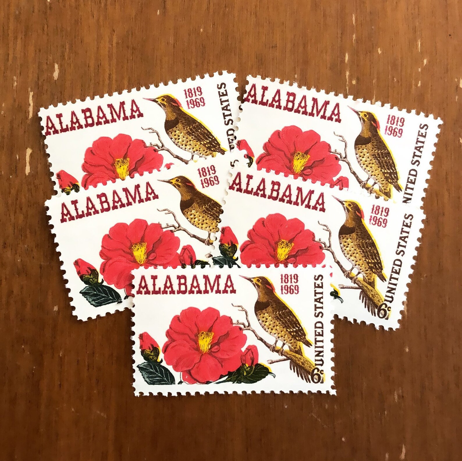Alabama Statehood Stamps Vintage Postage Stamps Unused Etsy