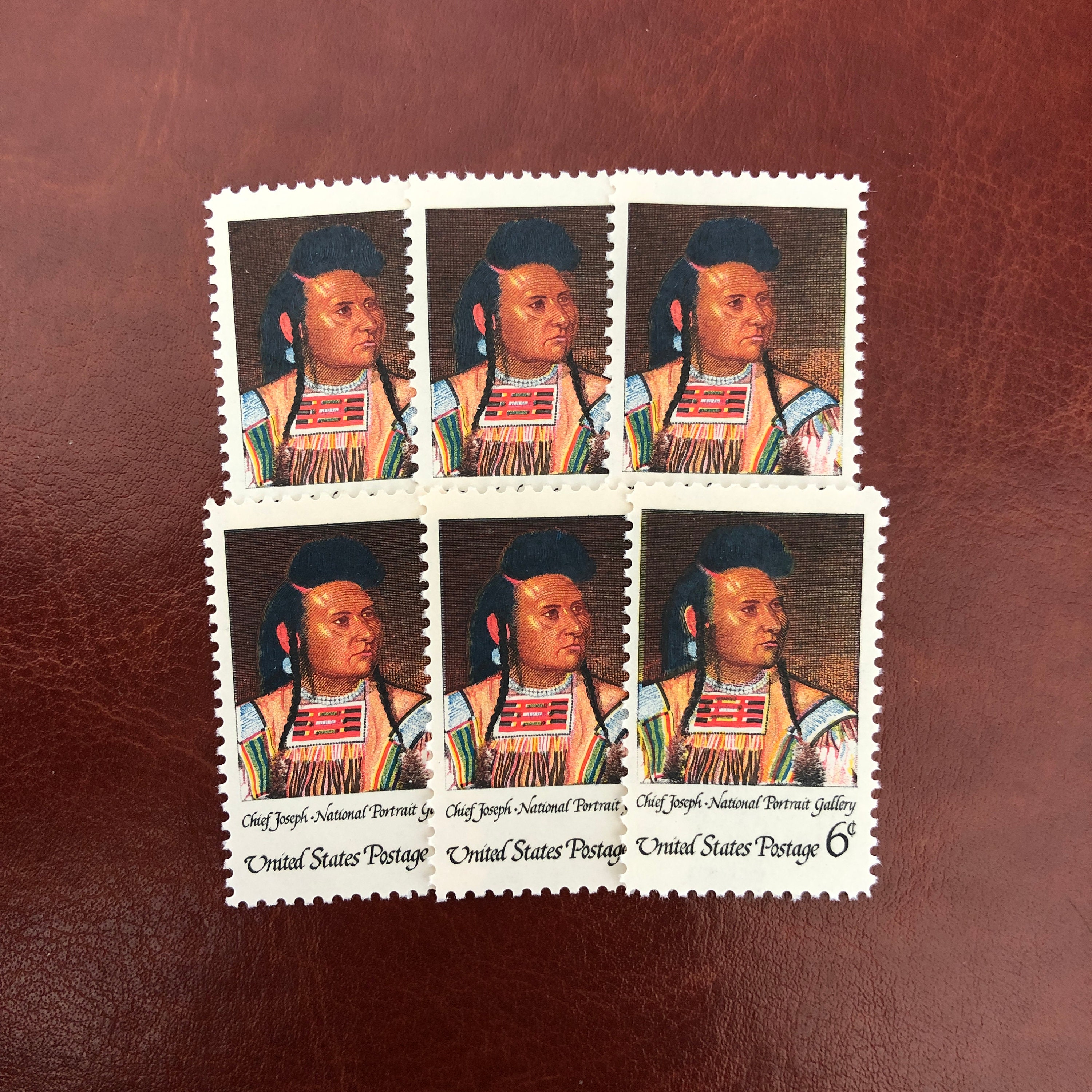 American Indian Chief Joseph Stamps Vintage Postage Stamps | Etsy UK