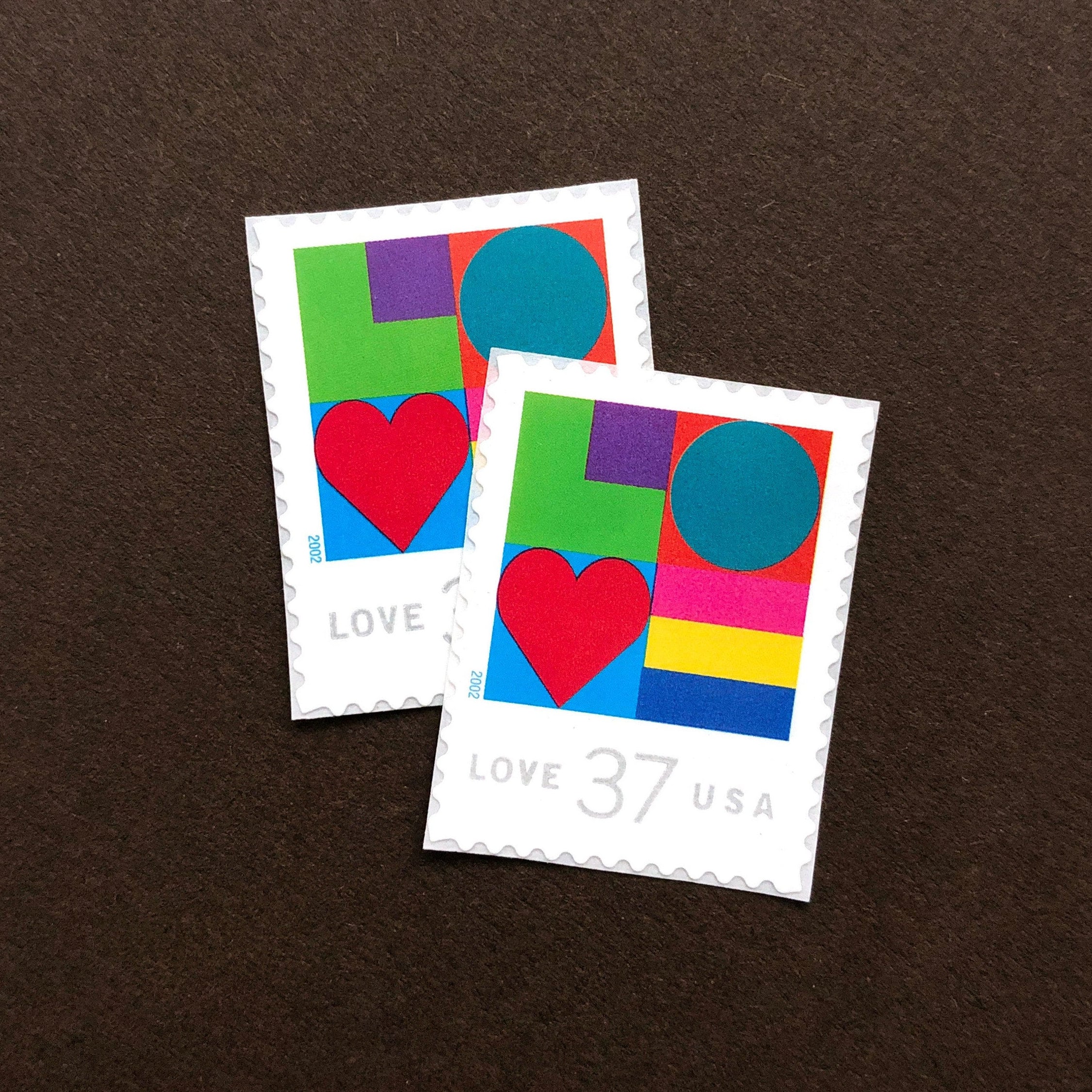 Multicolor Love Stamps Vintage Postage Stamps Unused Set Etsy