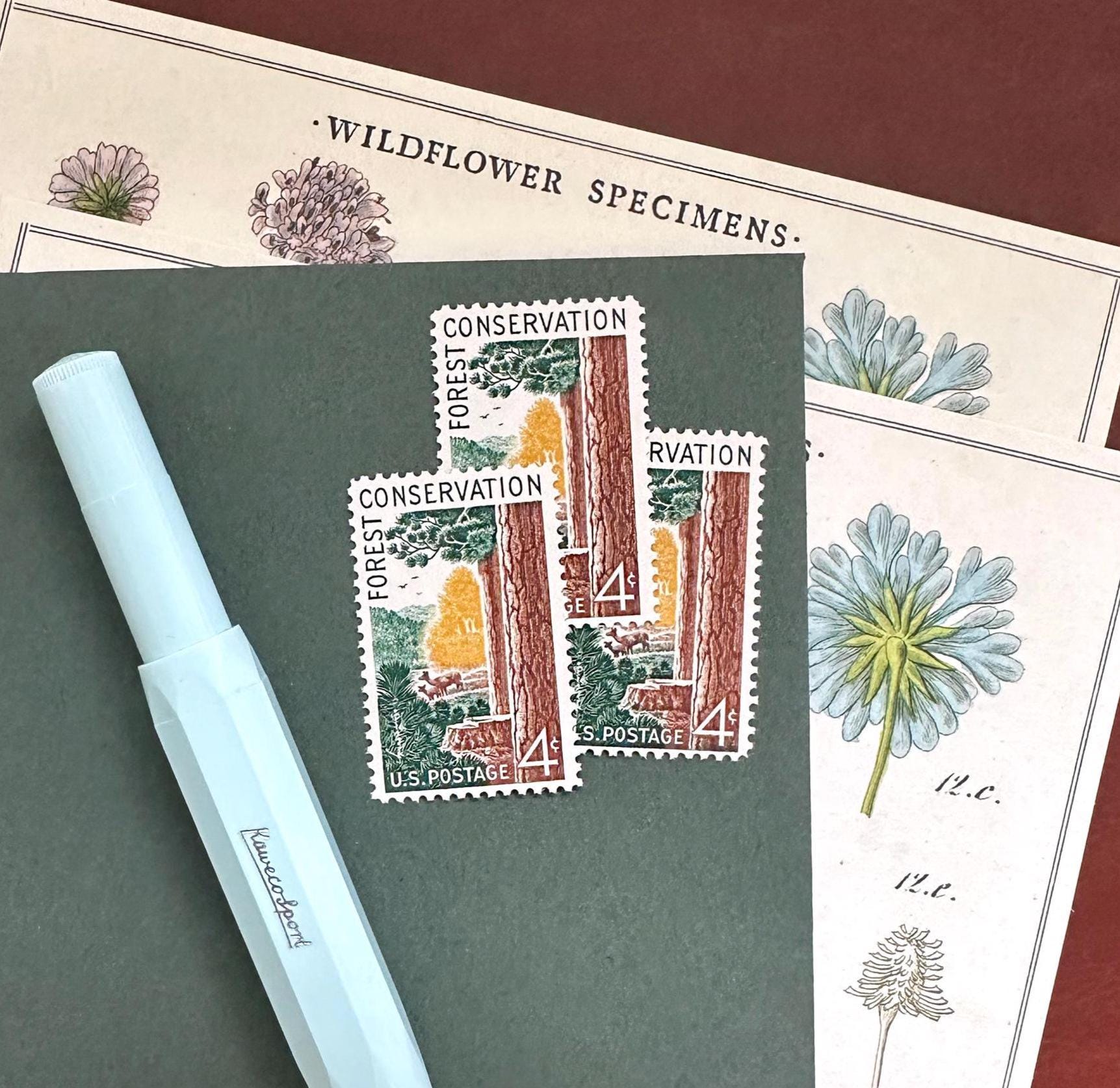 Forest Conservation Stamps - Vintage Postage Stamps (Unused) - 1122