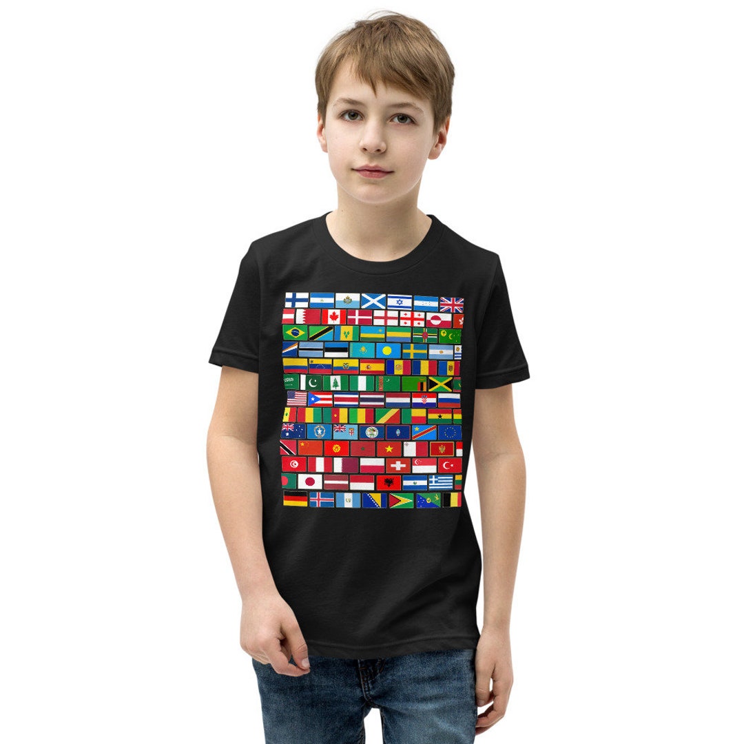 Flags of the Countries of the World, International Kids Gift T-shirt - Etsy  Canada