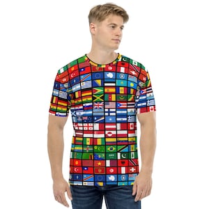 Flags of the Countries of the World, International Men&#39;s all-over Shirt