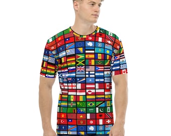 Flags of the Countries of the World, International Men's all-over Shirt