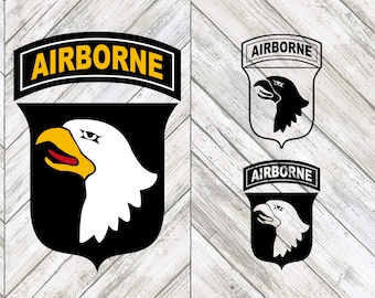 101st AIRBORNE DIVISION Patch SVG File Cricut Silhouette Glowforge Digital Download svg png eps pdf file format Patriot 2nd Amendment 3%
