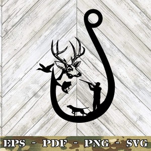 Download Hunting Svg Deer Duck And Fish Svg Duck Deer Fish Flagpng Etsy