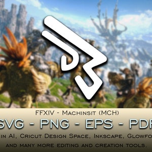 機械工（MCH）SVGファイル Cricut Silhouette Glowforge Digital ダウンロード svg png eps pdf ファイル形式 任意の色 FFXIV ファイナルファンタジー