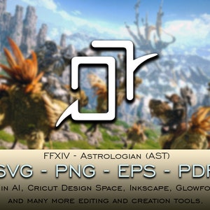 占星術師（AST）SVGファイル Cricut Silhouette Glowforge Digital ダウンロード svg png eps pdf ファイル形式 任意の色 FFXIV ファイナルファンタジー