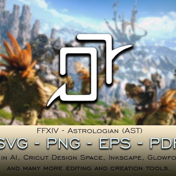 Astrologian (AST) SVG File Cricut Silhouette Glowforge Digital Download svg png eps pdf file formats any color FFXIV Final Fantasy