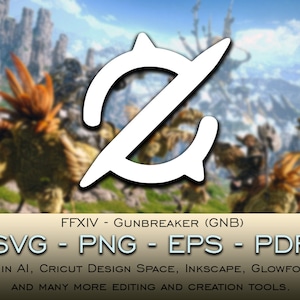 ガンブレイカー（GNB）SVGファイル クリカットシルエット グローフォージデジタルダウンロード svg png eps pdfファイル形式 任意の色 FFXIV ファイナルファンタジー