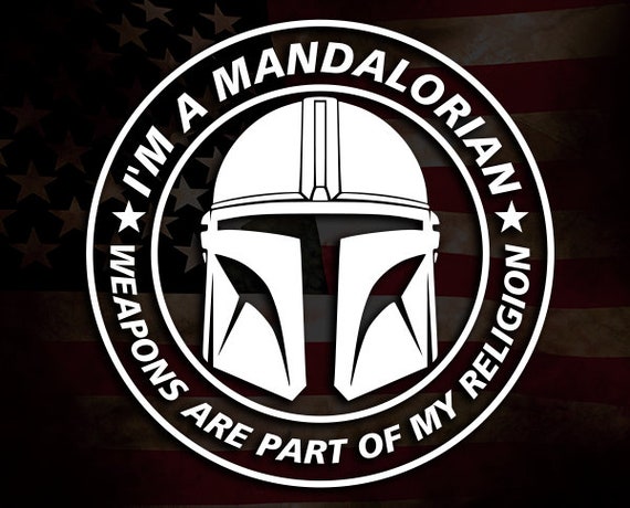 Weapons Are My Religion Mandalorian Star Wars Grogu Baby Yoda Car Window  Decal Laptop Decal Tablet Decal Bottle Decal