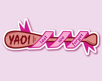 Lest We Forget - Yaoi Paddle Tribute Sticker