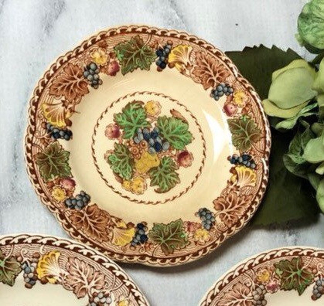 7 Dessert Side Plate Hyde by Woods Burslem England Made Ironstone