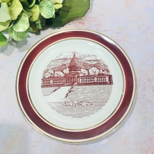 Taylor Smith Taylor State Capitol  Charleston West Virginia USA Made Souvenir Plate