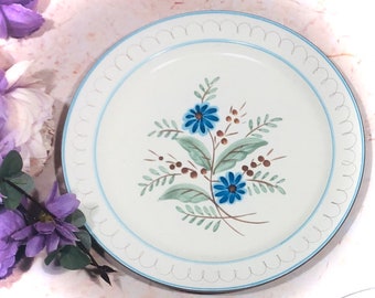 Assiette à dîner Stangl Blue Daisy Floral Excellent USA Made 1940 California