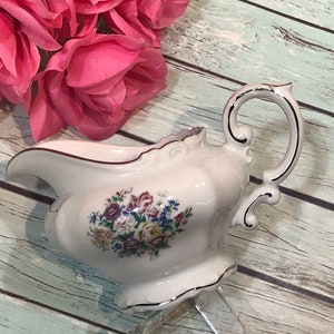 Kronen Bavaria Creamer Blumenstrauß Ausgezeichnet Floral Verzierte Platinum Trim Pompadour Germany Made Muttertag