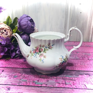 Royal Albert Moss Rose Teekanne Nur als Ersatz Vintage und seltenes Fine Bone China England hergestellt
