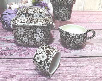 バーレイ ブルー カリコ ヴィンテージ アフタヌーンティー チャイナ