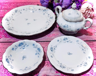 OPEN STOCK Johann Haviland Blue Garland Dinner Salad Bread Plates Coffee Pot Casserole Creamer Sugar Gravy Boat Cup Saucer Co