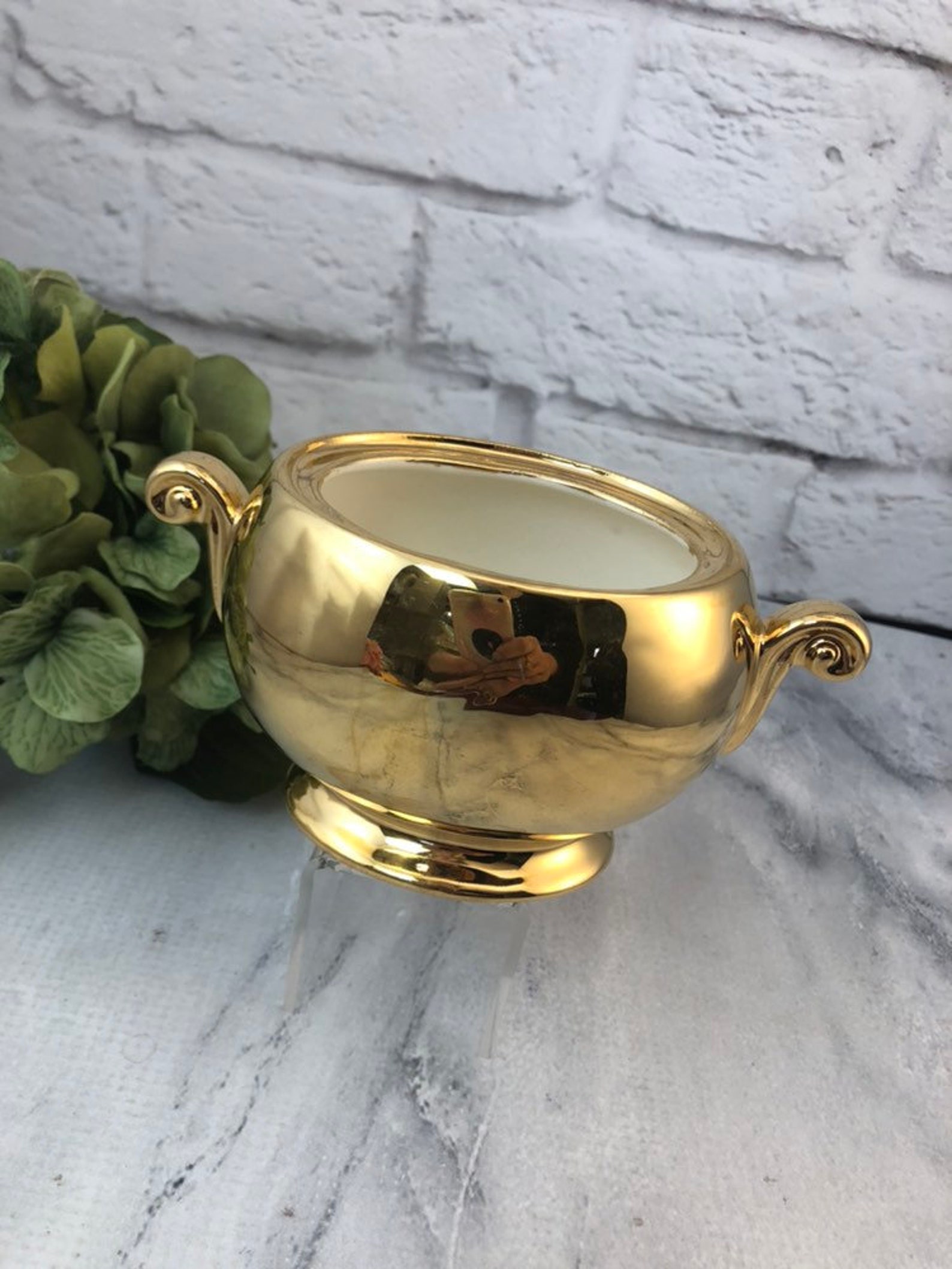 All 22KT Gold Sugar Bowl No Lid Vintage and Rare Lovely Fine Etsy