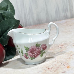 Creamer by Adderley Carnations England Made Great Vintage Fine Bone China (0502)